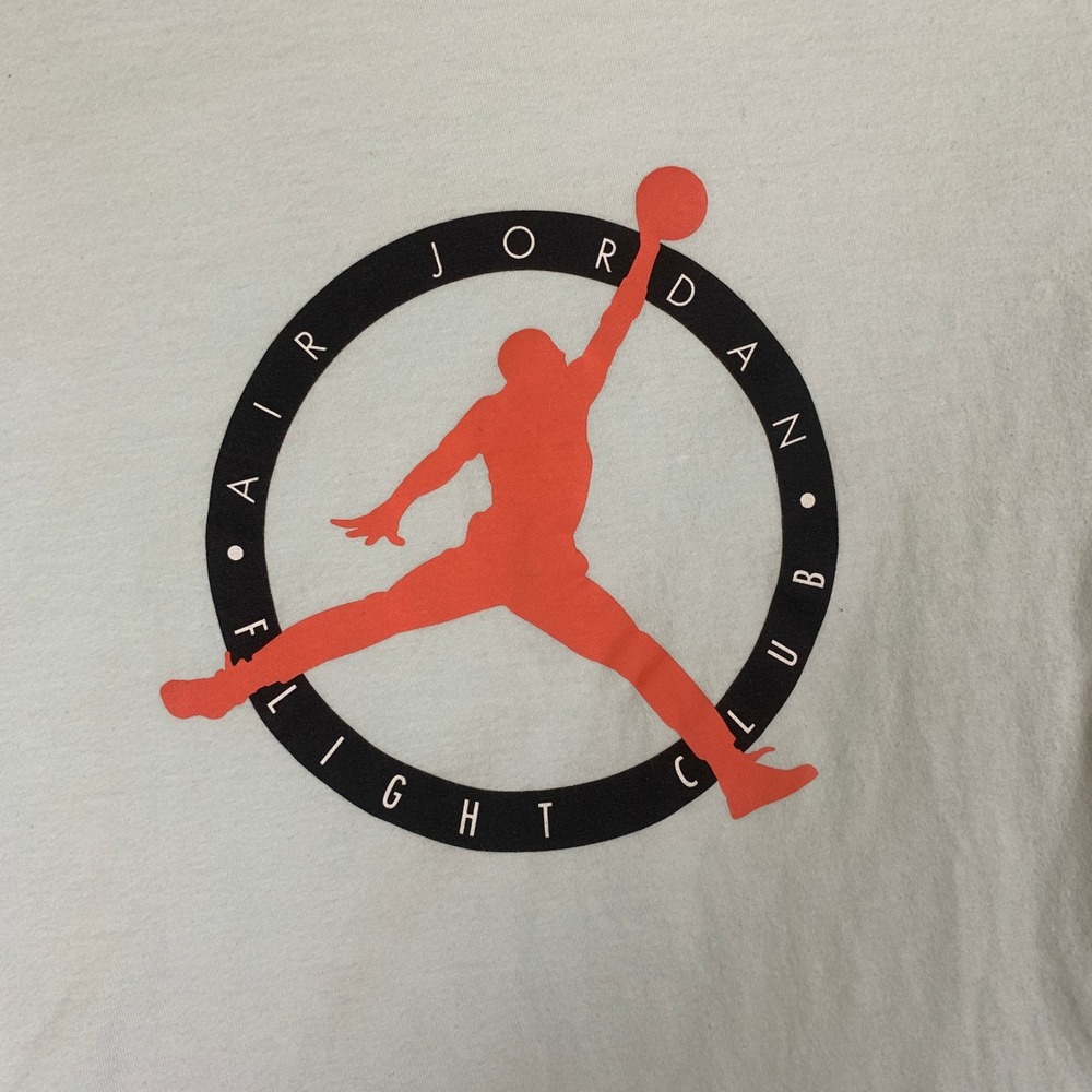 Jordan Flight Club Graphic T-Shirt Mens Small Blue Red Jumpman Logo Tee Cotton - Picture 2 of 5